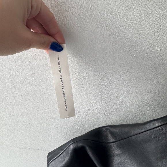 REFORMATION Veda Ashland Leather Black Trench XS - Picture 8 of 8